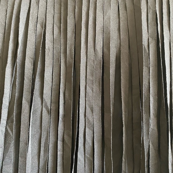 Black Fringe Stud Mini Skirt Festival Western Boho Silver Studs Stretch 2XL - Picture 3 of 7